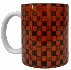 Classic Red and Black Buffalo Plaid Mug – 11oz Ceramic Coffee Cup – Cozy Cabin Style for Everyday Use