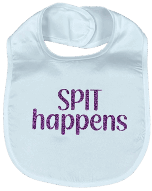 "Spit Happens" Bib