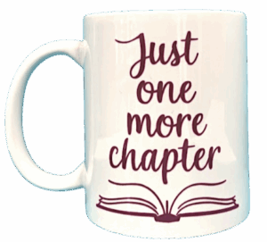 Just One More Chapter Classic Mug – Cute Book Lover Coffee Cup with Books – Funny Gift for Readers & Bookworms