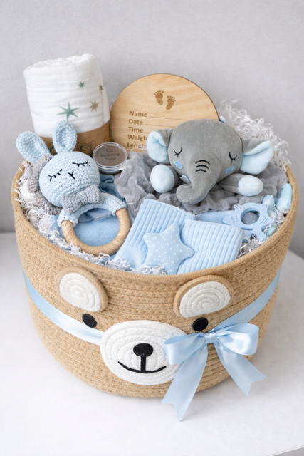 Baby Boy Deluxe Gift Basket