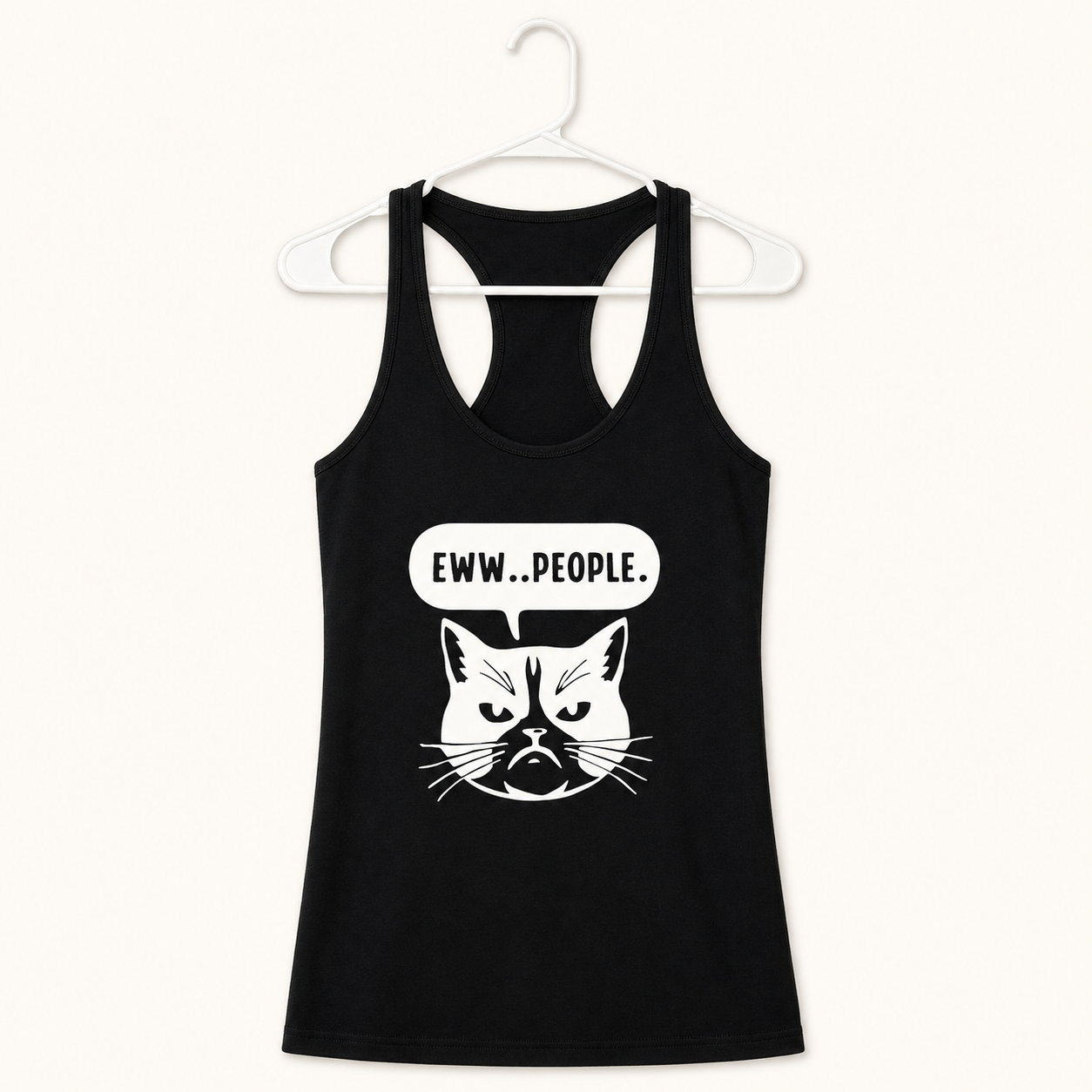 “Eww… People” Cat Racerback Tank Top